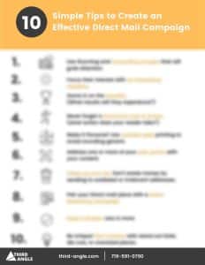 10 Simple tips fo Effective Direct Marketing BLURRED Mailing services in Colorado Springs