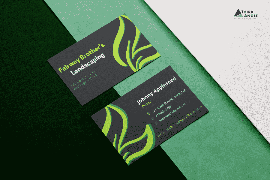 Landscaping Hardscaping Business Card Mockup